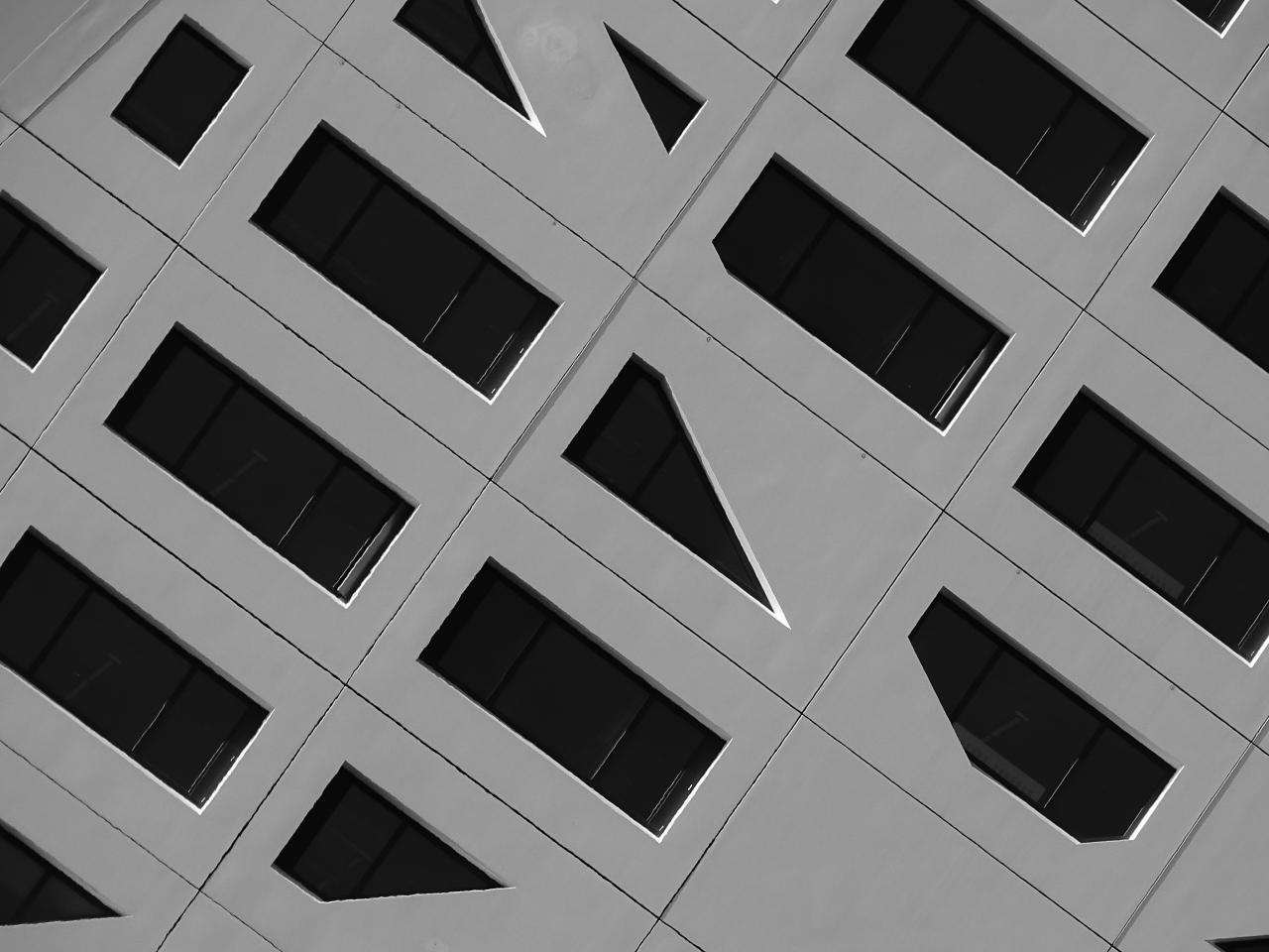 a close up of a building with many windows